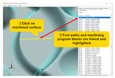 Display of tool locus