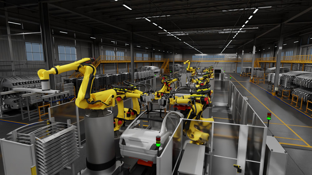 NVIDIA Isaac SimとファナックROBOGUIDEによるフォトリアルな仮想工場